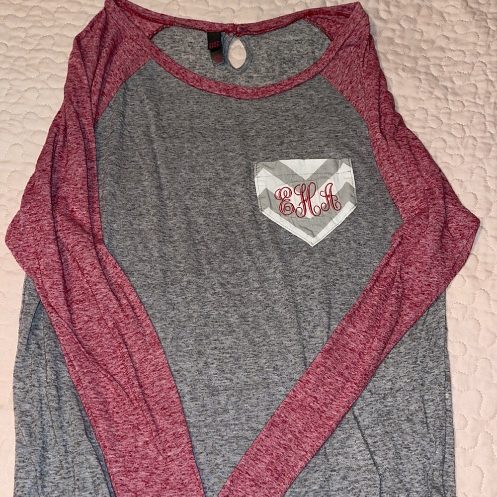 Long Sleeve Monogram Tee Shirt